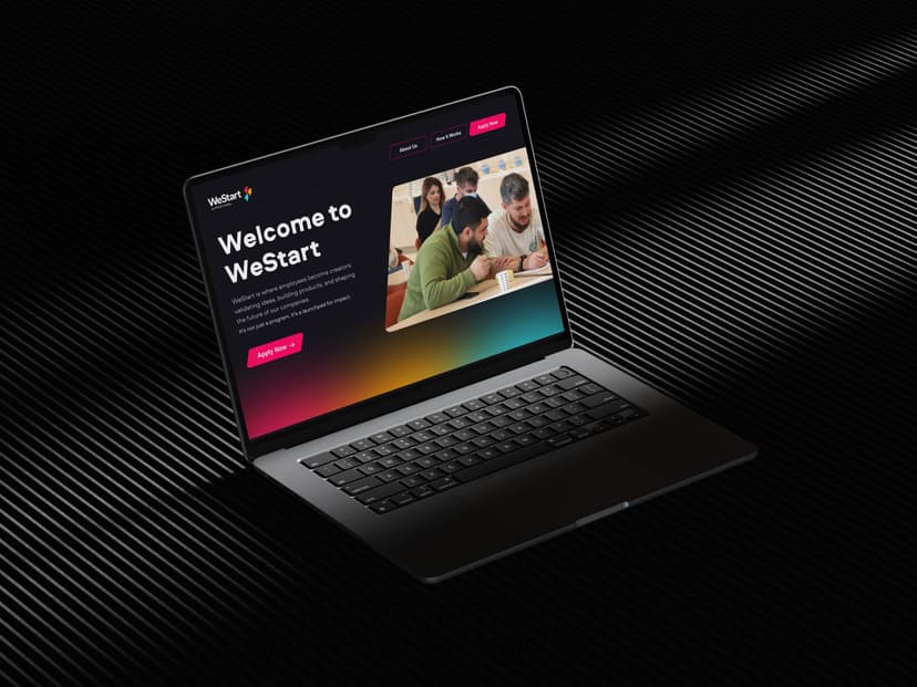 WeStart — Startup Accelerator Platform UI/UX Design